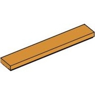 Lego destička 1x6 hladká, středně oranžová (4158361)